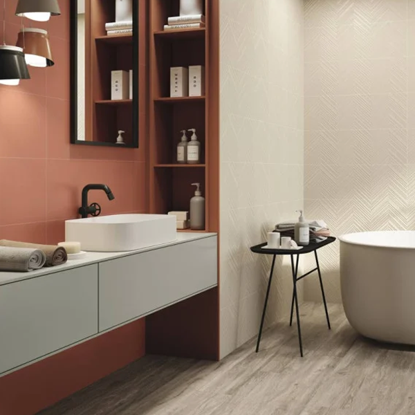 Faïence murale rectifiée - Colorful - 90,0 CM x 30,0 CM - ép. 8,70 MM - Rouge finition mat