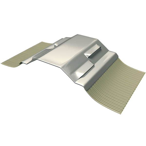 Closoir rigide Lahe-Pro avec bavette en plomb Ocre vieilli et coque en acier galvanisé - 140 MM x 2 M