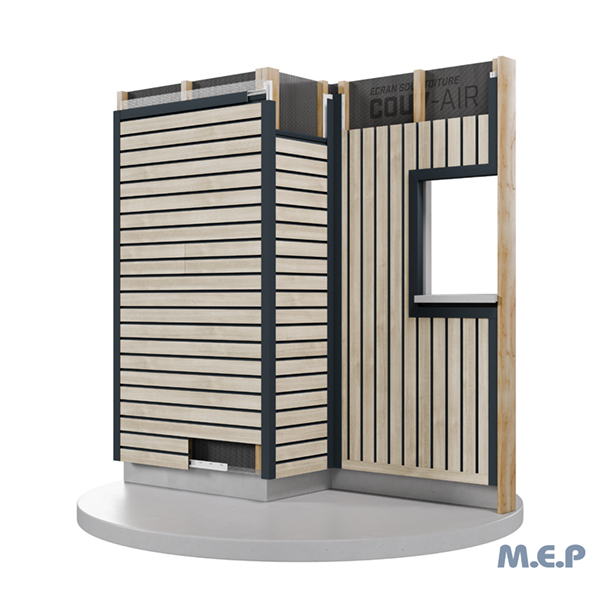 Profil de départ bas pour bardage Claircel Premium en pose verticale - 4,00 M - Chêne Blanchi