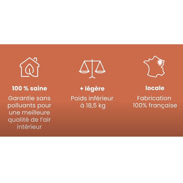 Brique poteau Isobric avec isolant en laine de roche - RC80 - R = 2,00 m².K/W - 450,0 MM x 200 MM x 299,0 MM