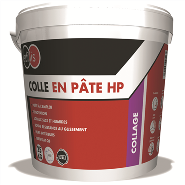 Colle en pâte HP pour carrelage - Edilis - seau de 25 KG