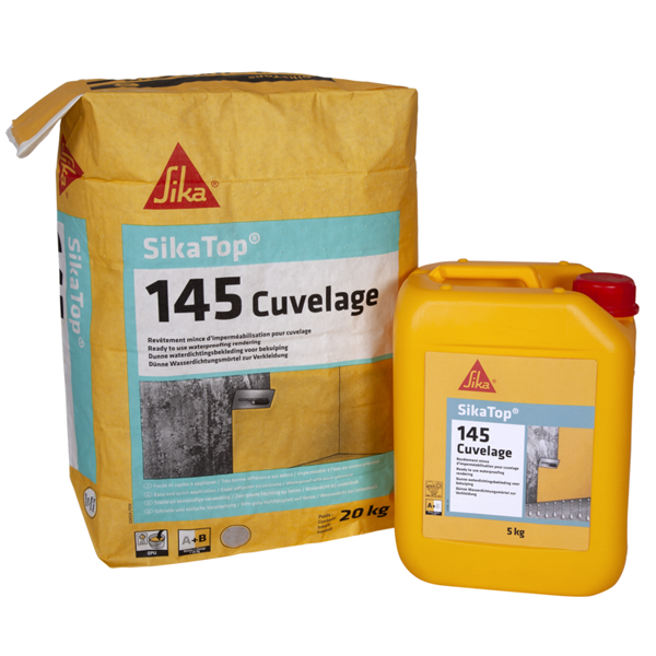 Revêtement d'imperméabilisation - Sikatop 145 cuvelage - Kit de 25 kg