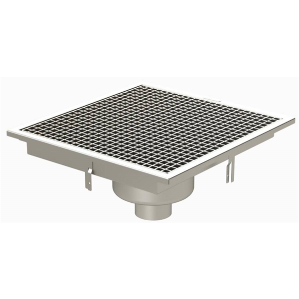 CANIVEAU 500X500 INOX SIPHON CENTRE RV5.5