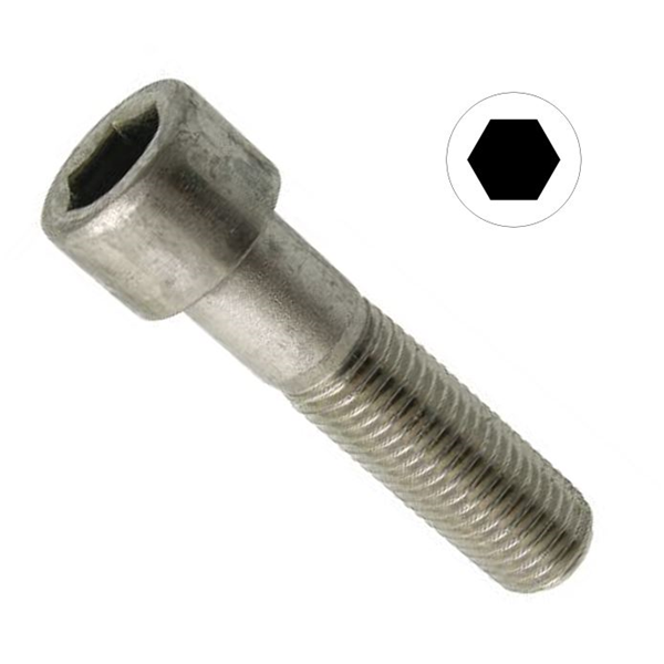 Vis à métaux tête cylindrique Six Pans creux Inox A2 DIN 912 ISO 4762 M3X20 filetage partiel - boîte de 200
