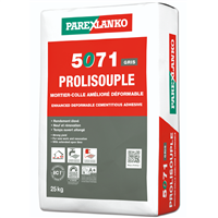 Mortier-colle amélioré déformable pour carrelage - 5071 Prolisouple - Gris - Sac de 25 KG