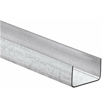 Rail d'ossature métallique Prégymétal pour cloison et plafond - Siniat 62-30/5,4 - 63 MM x 28 MM - long. 3,00 M