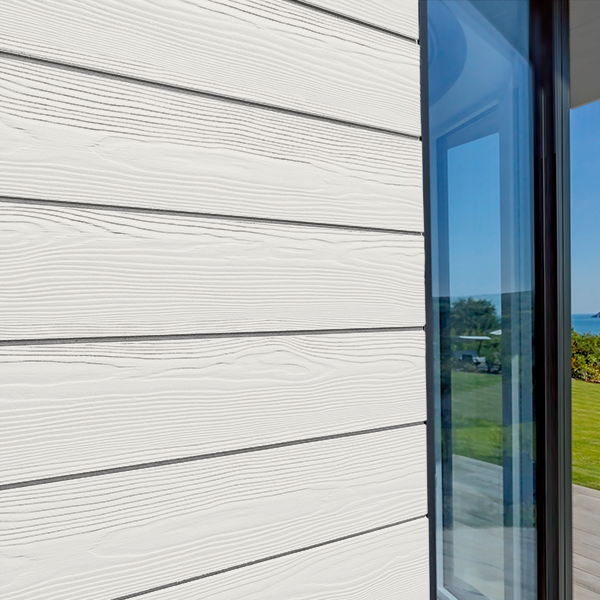 Lame de bardage en fibres-ciment Cedral Click finition relief - 186 MM x 12,00 MM - L. 3,60 M - Blanc C01