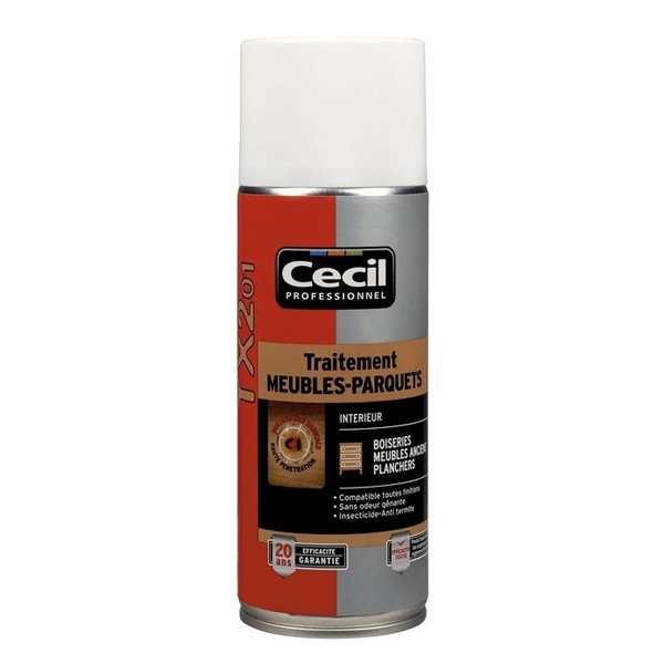 Traitement insecticide bois intérieurs TX201 Cecil Meubles parquet 400ml