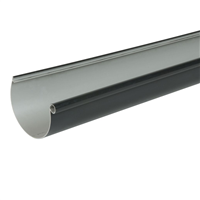 Gouttière demi-ronde Nicoll LG25 en Techtan Anthracite - développé de 250 mm - longueur 2 M