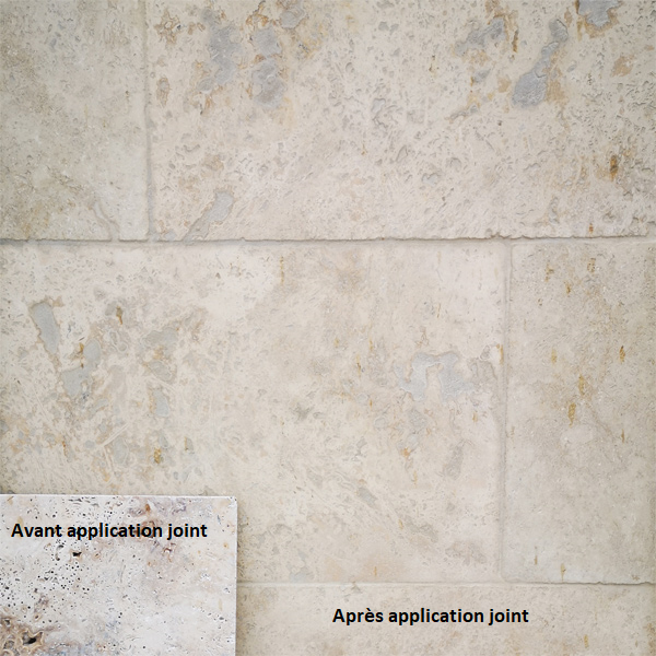 Dalle en pierre naturelle Travertin Rustic pour sol et mur intérieur ou extérieur - 61 CM x 40,6 CM - ép. 12 MM