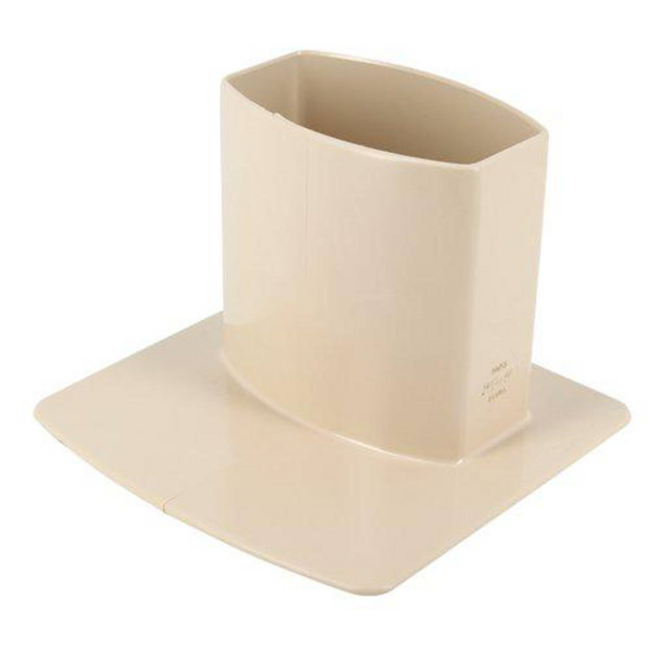 Pied de chute Nicoll PCU95S pour tube de descente de gouttière ovoïde - Techtan - 90 x 56 mm - couleur sable