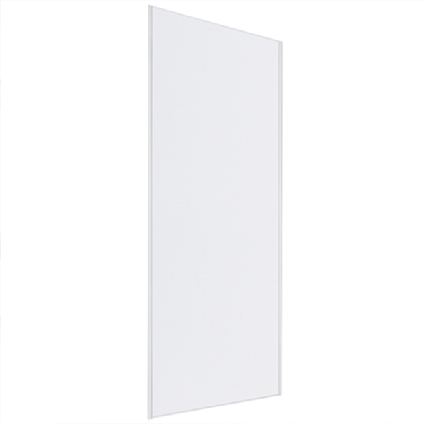 Packs de façades de placard coulissant Gypso - Blanc structuré, profil Acier laqué blanc - 250 CMx60 CM