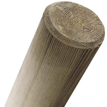 Piquet en Pin épointé et chanfreiné - Diam. 60 mm - Traité Classe 4 Vert - L.1,50 M