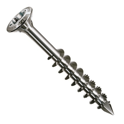 Vis de façade -  5x80mm filetage partiel tête bombée Torx T20 en acier inoxydable A2– boîte de 100