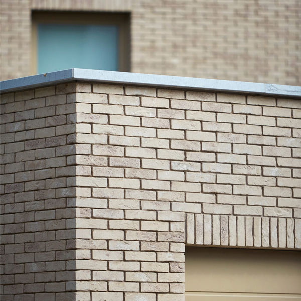 Plaquette d'angle terre cuite moulée main Terca Eco-brick Forum Prata nuancée - Wienerberger - 215,0 MM x 50,00 MM x 22 MM - prof. 65,0 MM