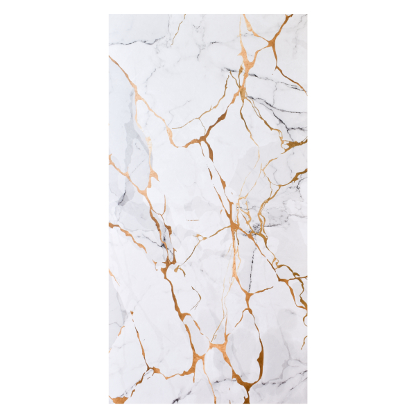 Panneau mural effet marbre étanche - 250 x 100 cm - Gold - ép. 3 mm