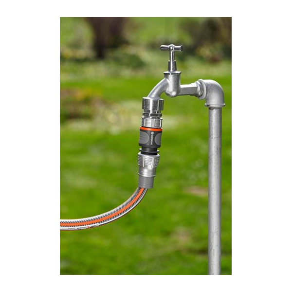 Raccord d'arrosage rapide Premium pour tuyau Ø 13 - 15 mm - Gardena - A fixer au nez de robinet