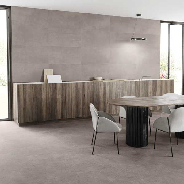 Carrelage intérieur effet pierre en grès cérame émaillé - Feliz Edilis - 45,0 CM x 45,0 CM - ép.8,50 MM - Gris