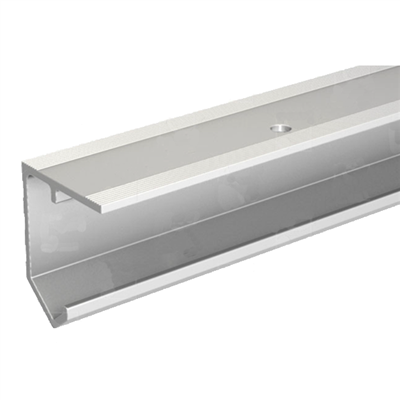Rail aluminium simple voie pré-percé Mantion Tubel pour porte de placard - longueur 300 cm