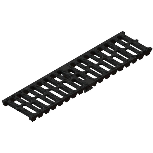 GRILLE PASSERELLE FONTE FENTE 12MM - L500 - CANIVEAUX X100-M100 - B125