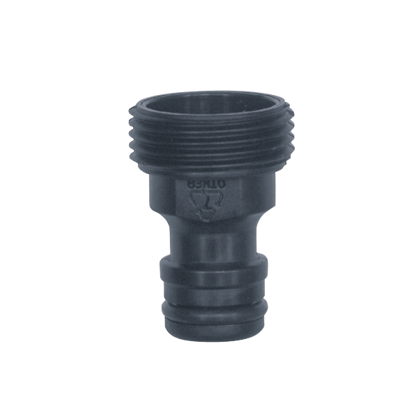 Raccord tuyau arrosage - Adaptateur mâle 20/27 et connexion mâle automatique - Fitt - Plastique