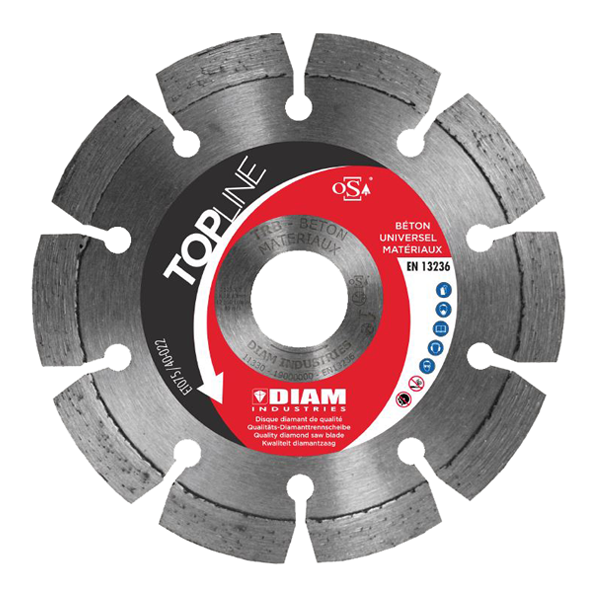 Disque diamant spécial rainures béton et matériaux durs Ø150mm x 22,23 mm - Diam Industries