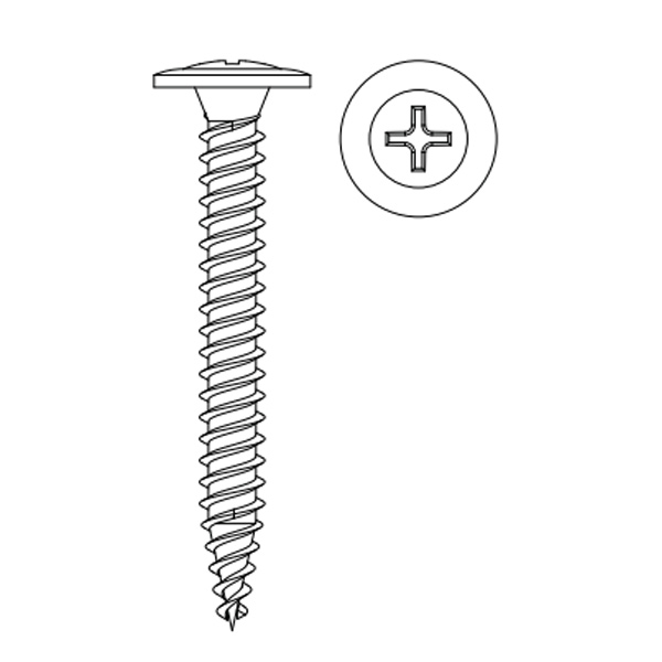 Vis bois Clipeo Bacacier tête extra-plate Graphite 7016 - 4,8 MM x 40,0 MM - Boîte de 100