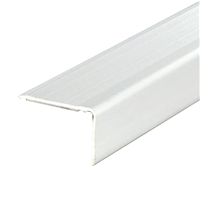 Nez de marche strié adhésif Dinac 6VA en Aluminium Naturel - 36 MM x 24,0 MM - 1,10 M