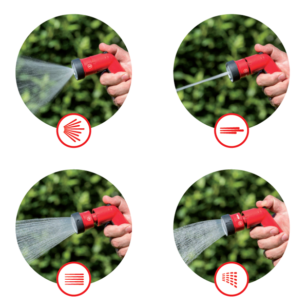 Tuyau d'arrosage extensible avec accessoires - Fitt Yoyo Go - 20 mètres - Rouge