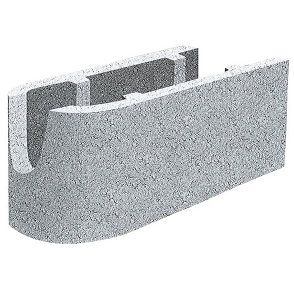 Bloc béton à bancher courbe Varibloc Alkern - Petit rayon - 500 MM x 200 MM x 200 MM