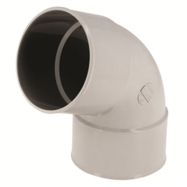 Coude femelle/femelle Nicoll pour tube de descente - Angle 67°30 - Diamètre 100 mm - Techtan Gris