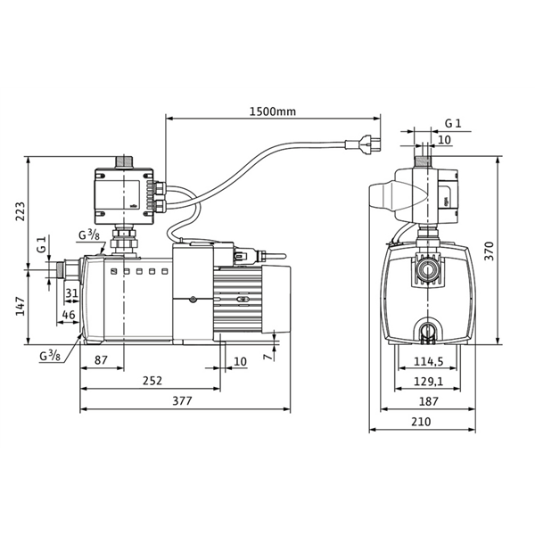 Pompe horizontale multicellulaire Wilo-HiMulti3C1-24P (2543599)
