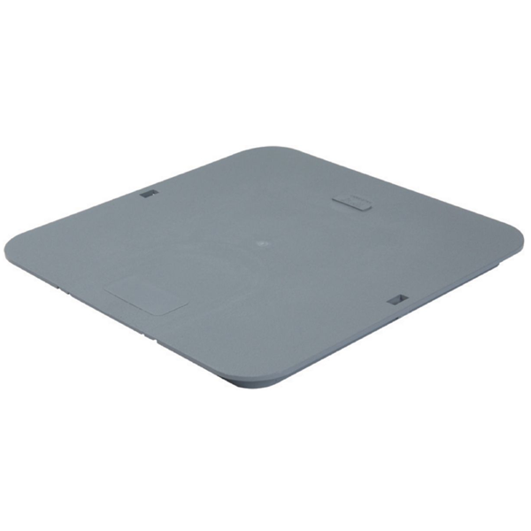 Couvercle piéton de regard d'eaux pluviales à clipser - 300 mm x 300 mm - PVC - Gris