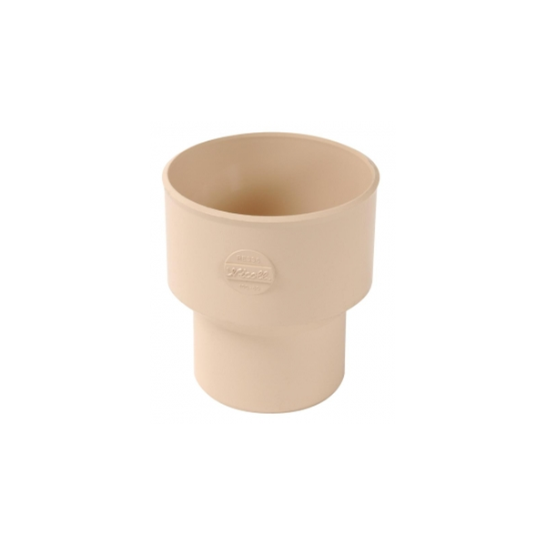 Réduction concentrique PVC pour tube de descente Diamètre 100x80 mm couleur sable