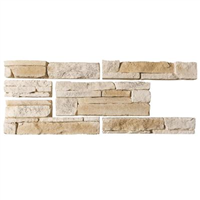 Parement mural en pierre reconstituée Rocky Mountain Ton naturel - Longueur 21 - 42 cm x Hauteur 7.5 - 15 cm - Ép. 2 - 4 cm