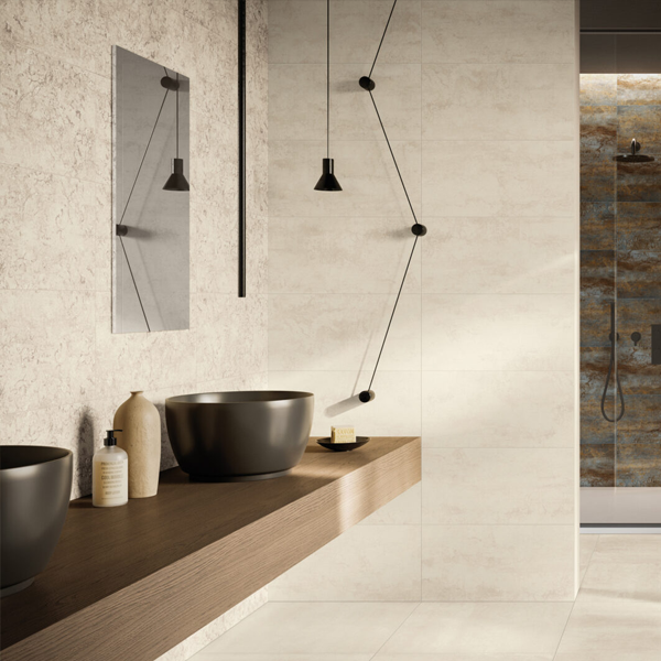 Carrelage intérieur grès cérame émaillé rectifié effet pierre Bold - 60,0 CM x 30,0 CM - Fairy Beige