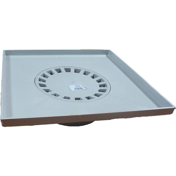 RECEVEUR SIPHONNE 400X400 GRIS