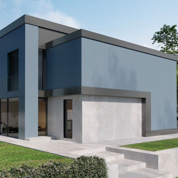 Carrelage extérieur en grès cérame rectifié effet béton Icon Grip - 60 CM x 60 CM - ép. 20 MM - Ash