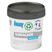 Enduit de surfaçage allégé pour parois intérieures - Proplak Surfaçage Knauf - seau de 20 kg