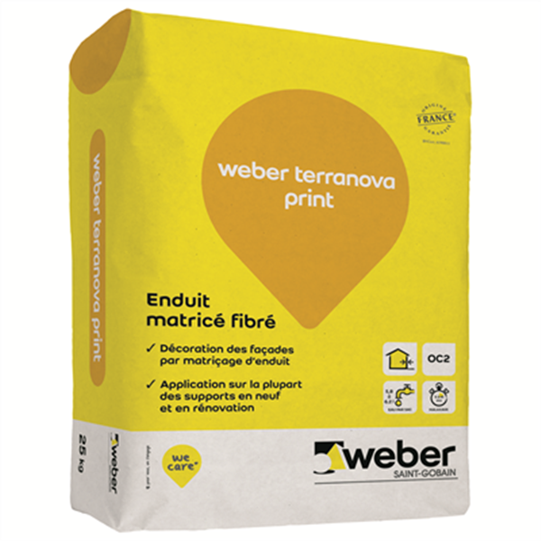 Enduit matricé fibré Weber Terranova Print