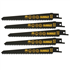 Lame de scie sabre bois et plastique Dewalt DT2362-QZ HCS longueur 152 mm - lot de 5