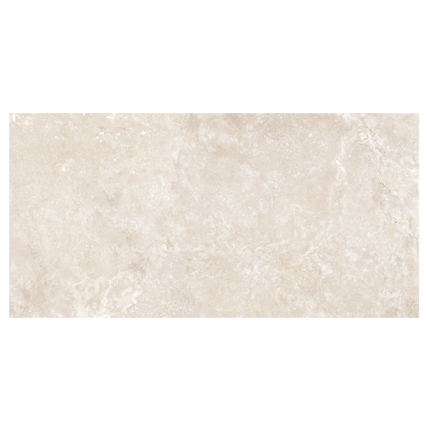 Carrelage intérieur effet travertin en grès cérame rectifié - Realstone Travertino Cross - 120,0 CM x 60,0 CM - ép. 9,00 MM - Bianco