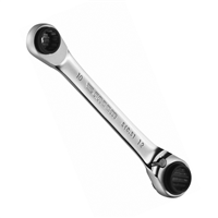 Clé polygonale à cliquet droite multi-ouvertures métriques Facom 16X17 - 18x19 mm