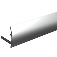 Profil de finition en équerre Mantion Picostar 18 pour bas de panneaux de porte de placard - alu anodisé - 2 m
