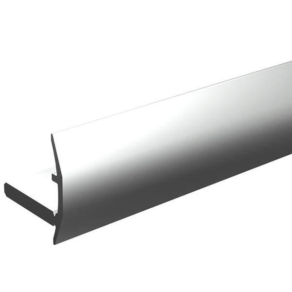 Profil de finition en équerre Mantion Picostar 18 pour bas de panneaux de porte de placard - alu anodisé - 2 m