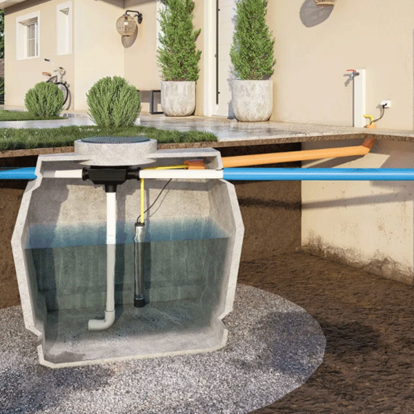 Pompe immergée automatique pour eaux claires et eaux pluviales - Saniwell 4-50 IPC - 230V - HMT max 50 m - Débit max 5 m³/h