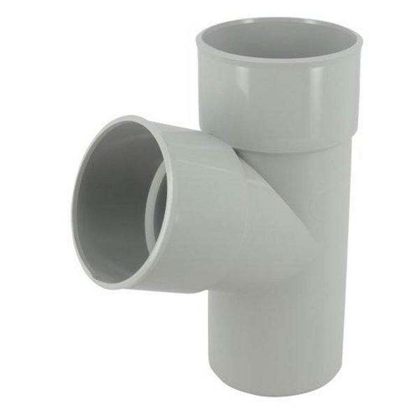 Culotte simple mâle-femelle 67°30 pour tube de descente Ø 80 mm - Gris