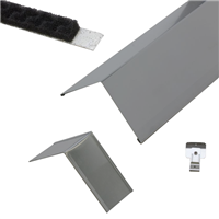 Kit de faîtage ventilé en zinc G3 VMZINC Quartz-Zinc pour 10 mètres de toiture