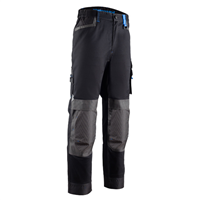 Pantalon de travail pour homme stretch coupe ajustée avec poches genouillères - Telica II Coverguard - Noir - Taille M