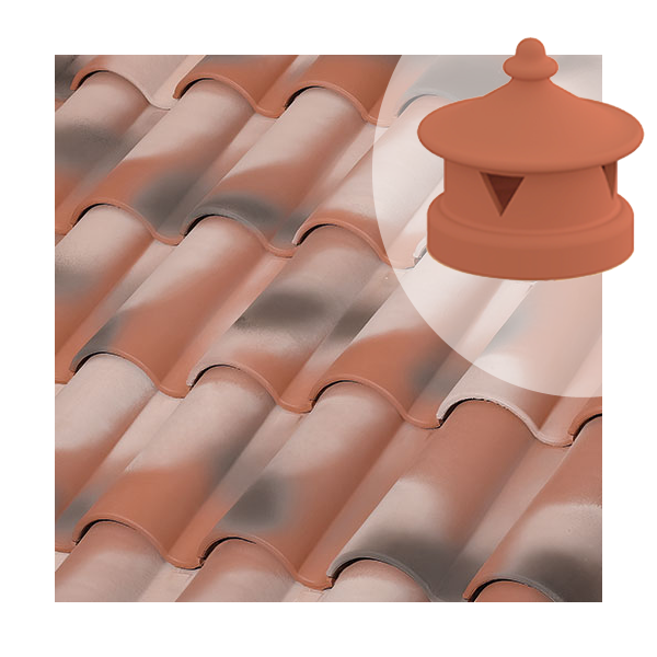 Lanterne universelle Tejas Borja pour tuile à douille - diamètre 130 mm - coloris Nature Manoir